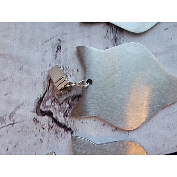 Boy Cub Scout Wolf Head Table Cloth Weights Stainless Steal Set 4 - Picture 3 of 5